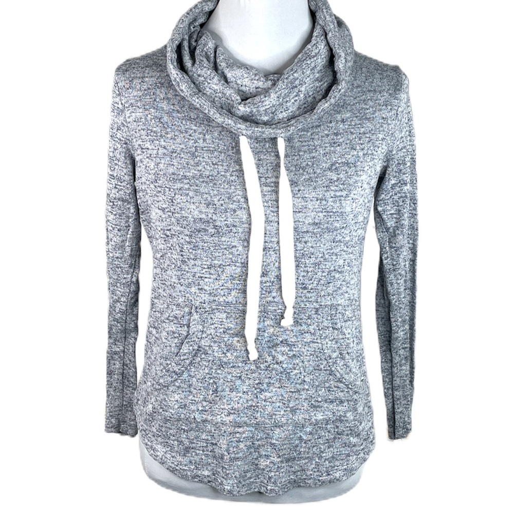 Ultra Flirt Cowl Neck Sweater Blue Gray Size Small